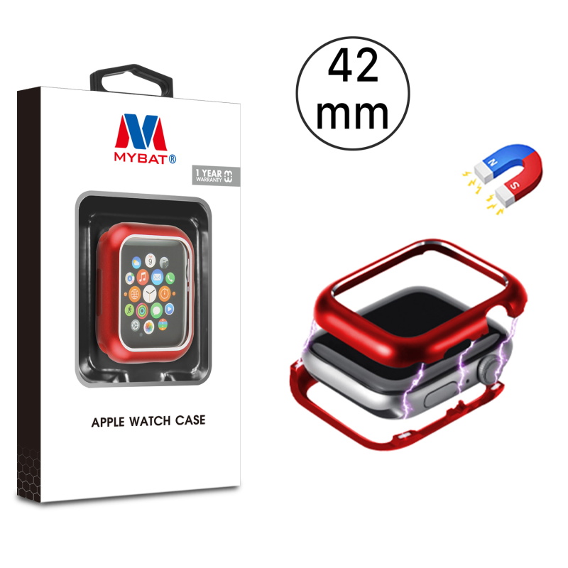 Picture of MyBat Aluminum Alloy Magnetic Protector Cover for Apple watch 42mm/Watch Series 3 42mm / Watch Series 2 42mm - Red