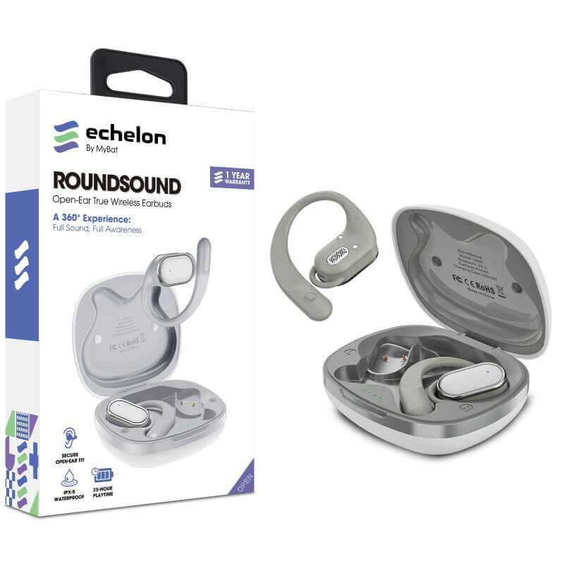 Picture of echelon RoundSound Open-Ear True Wireless Earbuds - White