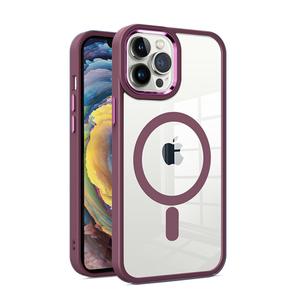 Picture of Dreamify USA Orbit Lite MagSafe Clear Case for iPhone 15 Pro (6.1) - Burgundy