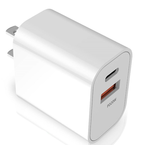 Picture of PD 20w Dual Port Wall Charger w. USB-C & USB-A