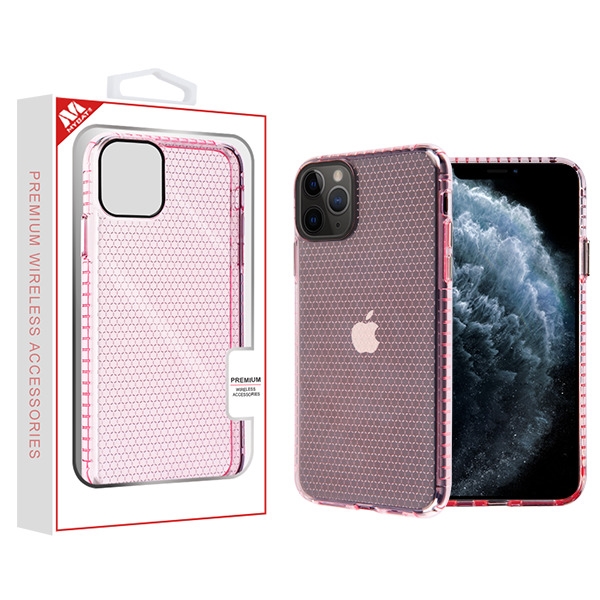 Picture of MyBat Hexagon Sturdy Candy Skin Cover for Apple iPhone 11 Pro - Transparent Pink