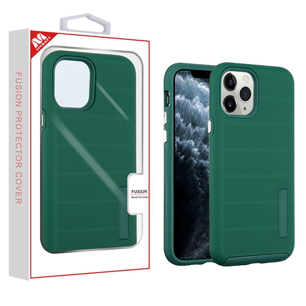 Picture of MyBat Fusion Protector Cover for Apple iPhone 11 Pro - Forest Green Dots Textured / Forest Green