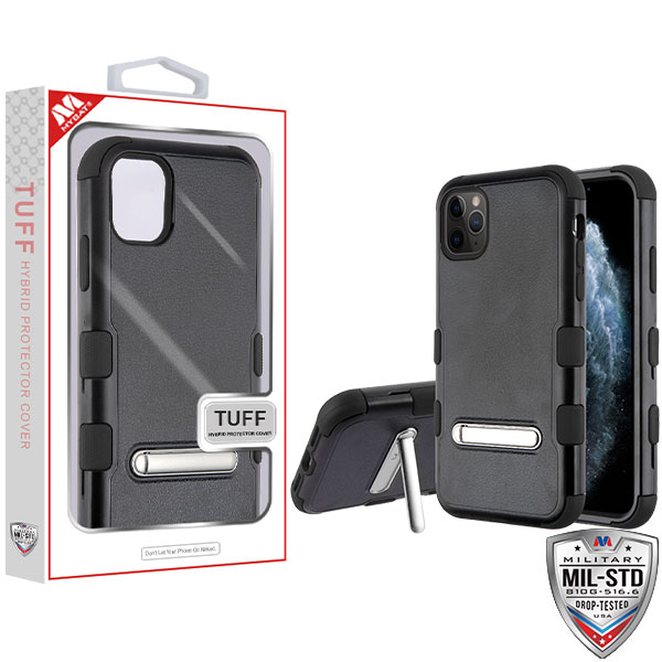 Picture of MyBat TUFF Series Case (with Magnetic Metal Stand) for Apple iPhone 11 Pro - Natural Black / Black