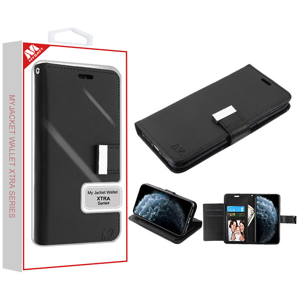 Picture of MyBat MyJacket Wallet Xtra Series for Apple iPhone 11 Pro - Black / Black