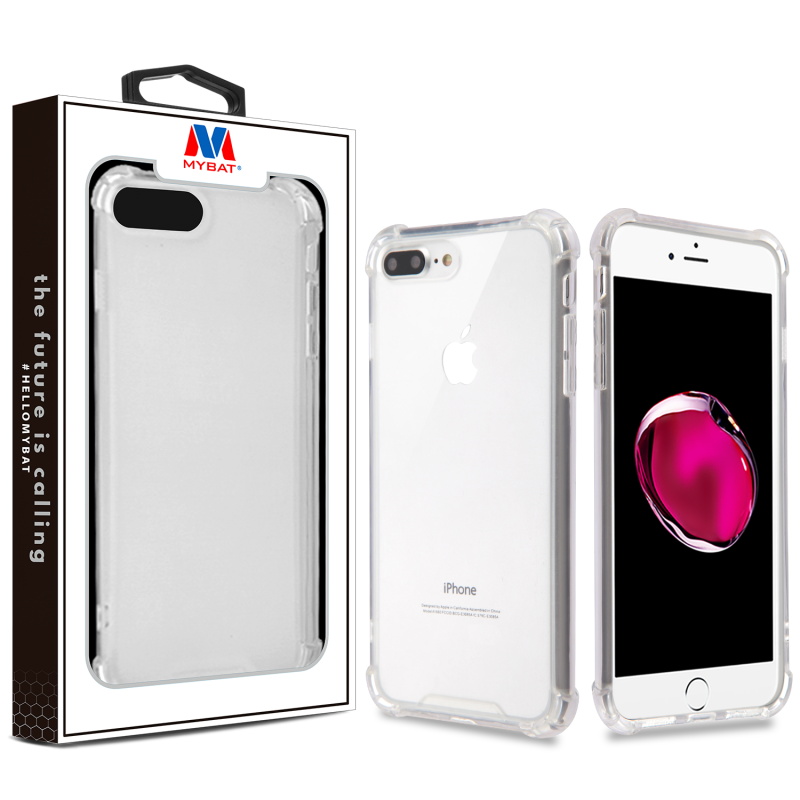 Picture of MyBat Sturdy Gummy Cover for Apple iPhone 8 Plus/7 Plus - Highly Transparent Clear / Transparent Clear