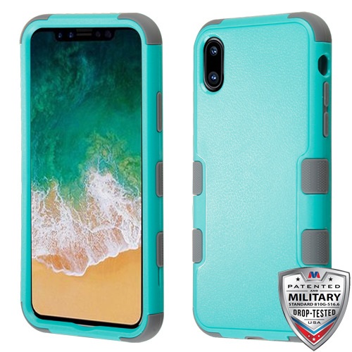 Picture of MyBat TUFF Series Case for Apple iPhone XS/X - Natural Teal Green / Iron Gray