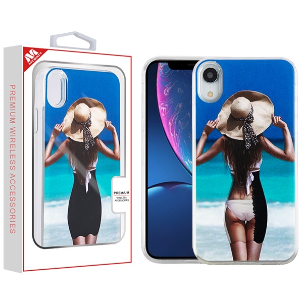 Picture of MyBat Quicksand Hybrid Protector Cover for Apple iPhone XR - Summer Girl