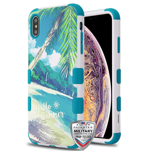Picture of MyBat TUFF Series Case for Apple iPhone XS Max - Palm Beach / Tropical Teal