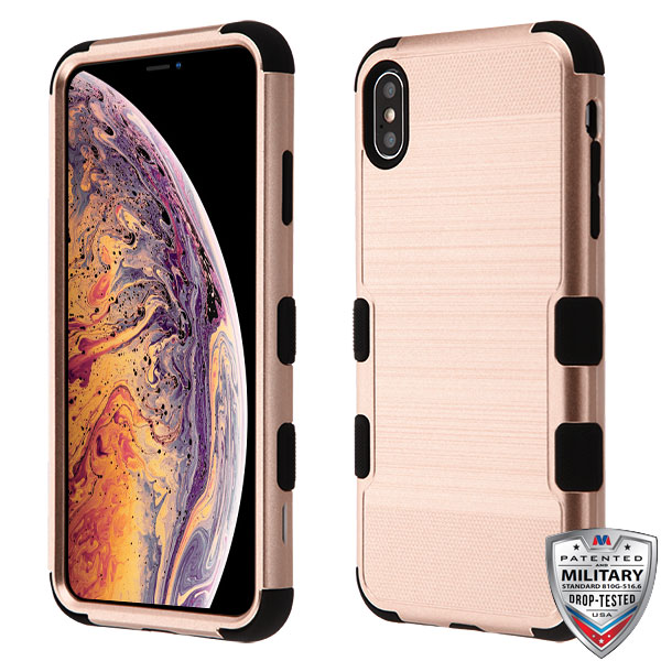 Picture of MyBat TUFF Series Case for Apple iPhone XS Max - Rose Gold Brushed / Black