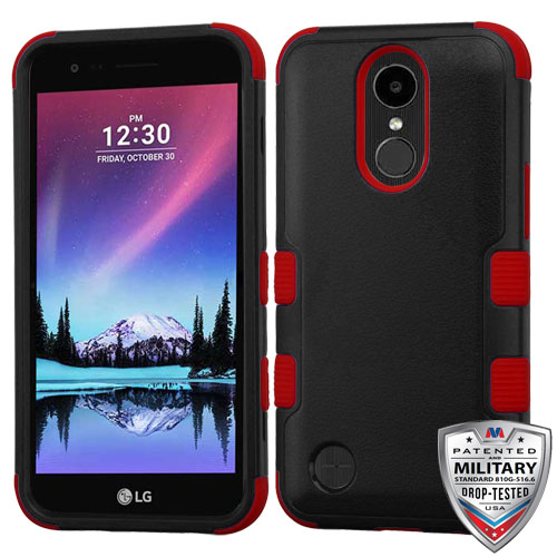 Picture of MyBat TUFF Series Case for Lg V5/TP2608 (K20 PLUS)/K20 / M257 (Harmony) - Natural Black / Red