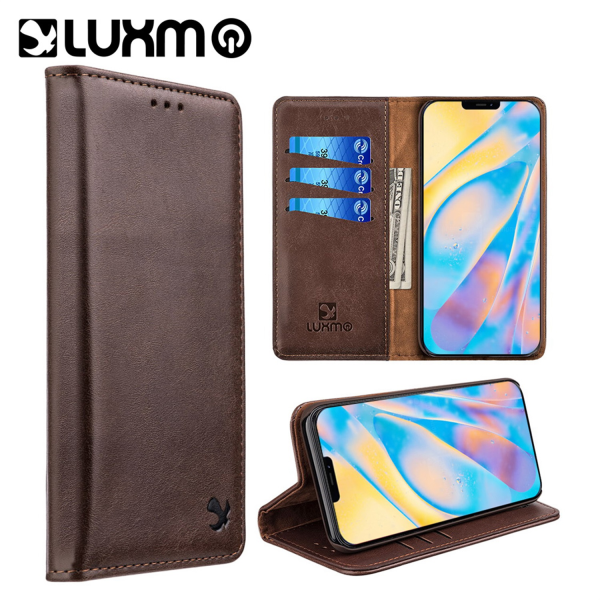 Picture of Dreamify USA The Luxury Gentleman Wallet Case for iPhone 12 Pro Max (6.7) - Brown