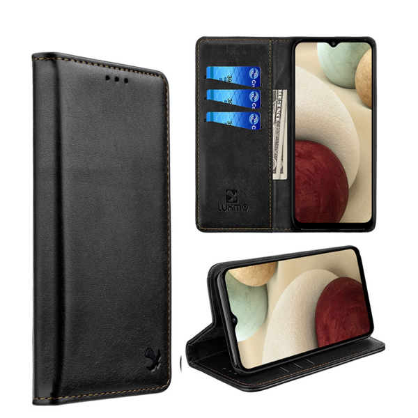 Picture of Dreamify USA The Luxury Gentleman Series 3 Wallet Case for Samsung Galaxy A22 5G / Celero 5G - Black