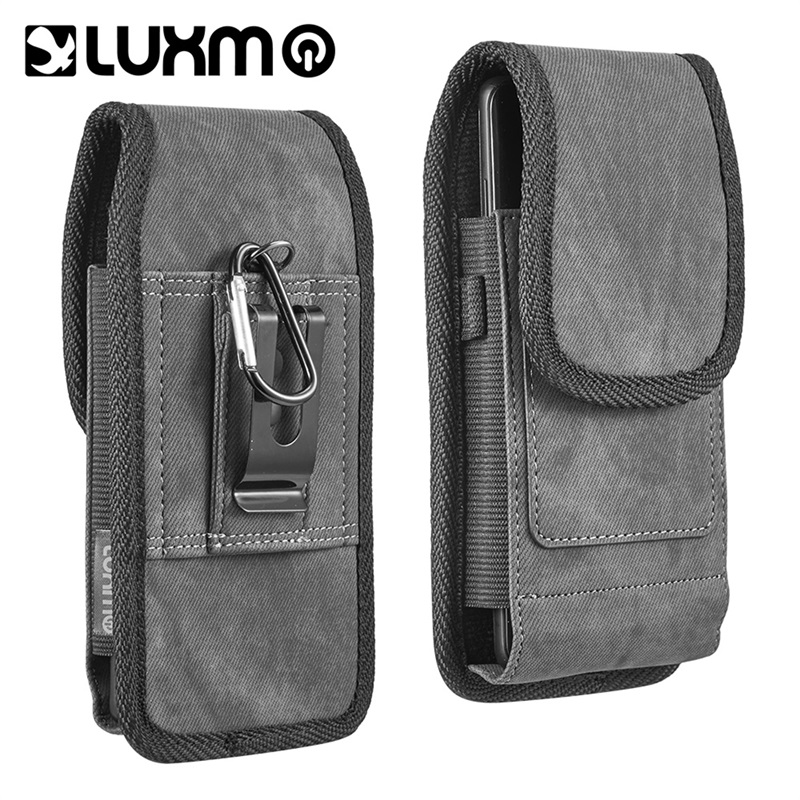 Picture of LUXMO Extra Large Horizontal Universal Pouch w/ Dual Card Slots - Dark Denim Fabric