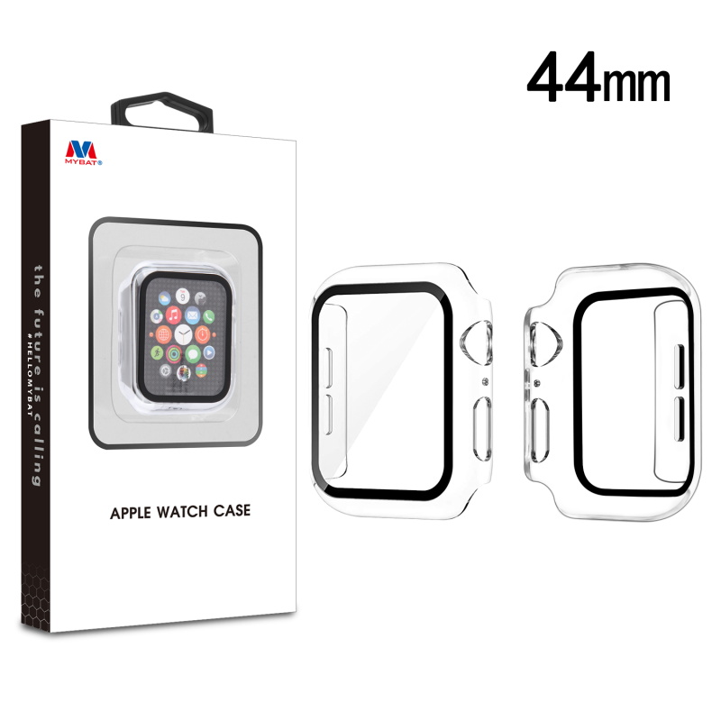 Picture of MyBat Fusion Protector Case (with Tempered Glass Screen Protector) for Apple Watch Series 4 44mm/Watch SE (2022) 44mm / Watch SE 44mm - Transparent Clear
