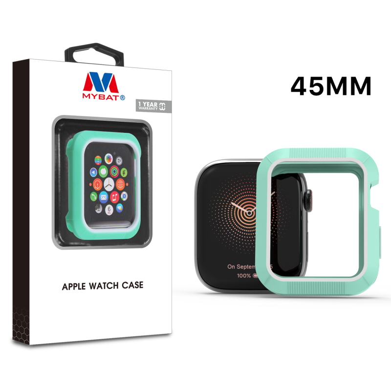 Picture of MyBat Halo Case for Apple Watch Series 7 45mm/Watch Series 9 45mm / Watch Series 8 45mm - Teal Green / White