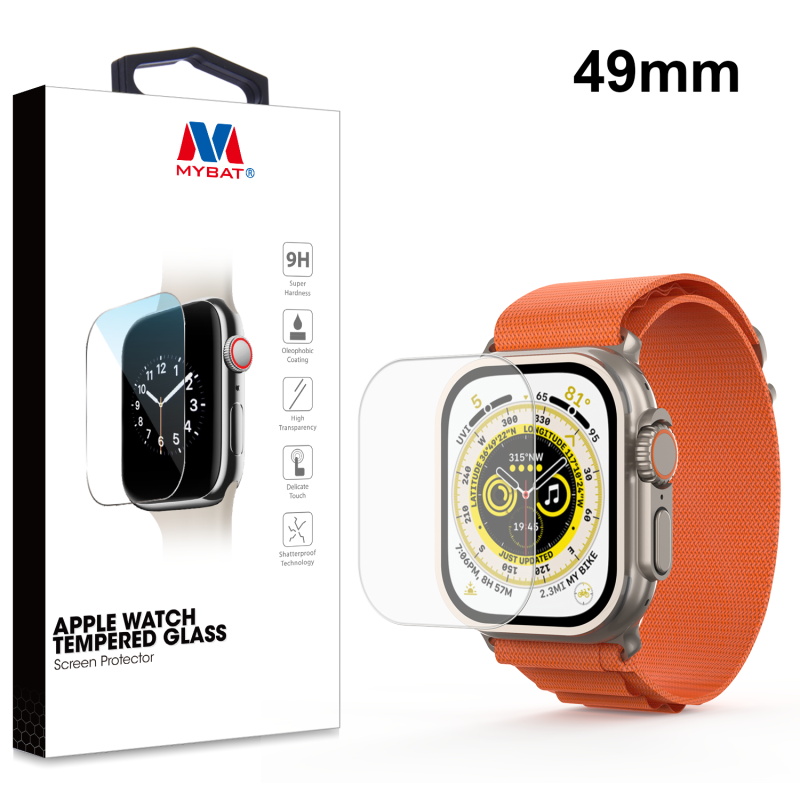 Picture of MyBat Tempered Glass Screen Protector (2.5D) for Apple Watch Ultra 49mm / Watch Ultra 2 49mm - Clear