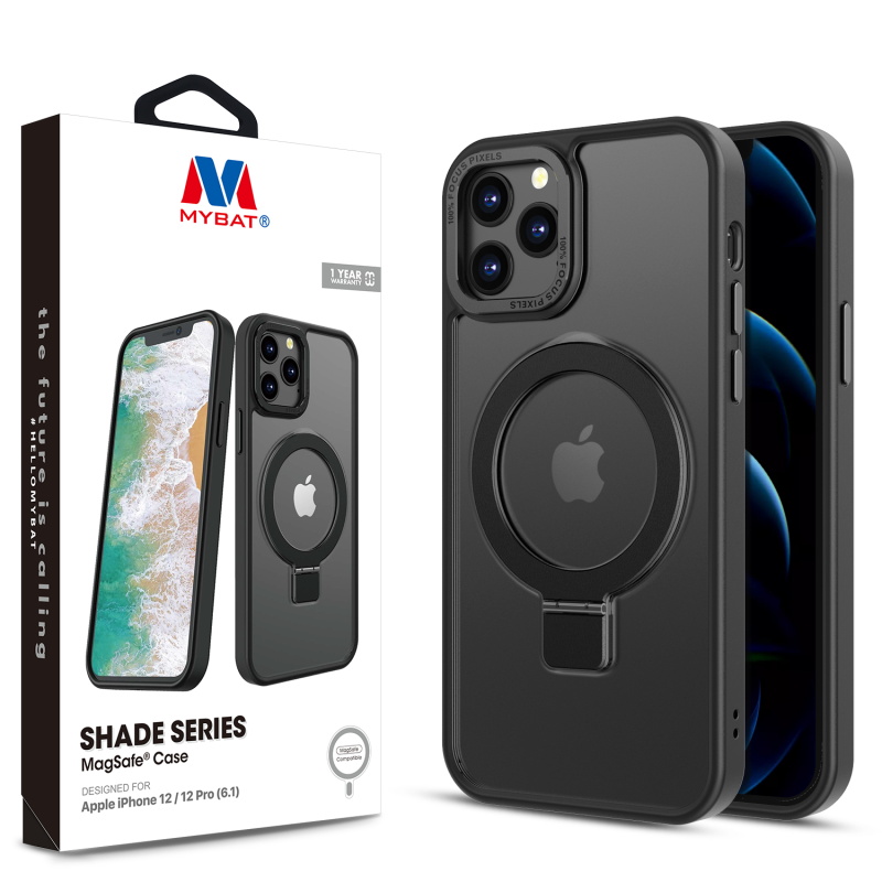Picture of MyBat Shade Series Case w/ MagSafe Ring Stand for Apple iPhone 12 (6.1) / 12 Pro (6.1) - Black