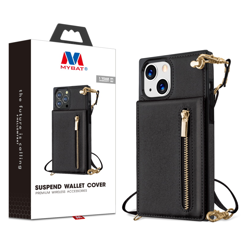 Picture of MyBat Suspend Wallet Cover (with Lanyard) for Apple iPhone 13 (6.1) - Black