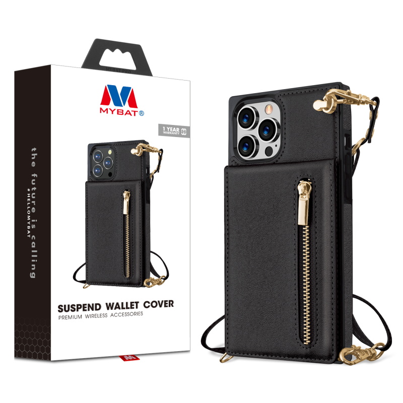 Picture of MyBat Suspend Wallet Cover (with Lanyard) for Apple iPhone 13 Pro Max (6.7) - Black