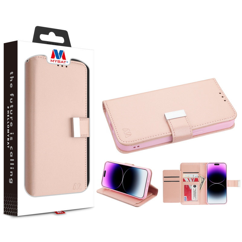 Picture of MyBat MyJacket Wallet Xtra Series for Apple iPhone 14 Pro (6.1) - Rose Gold