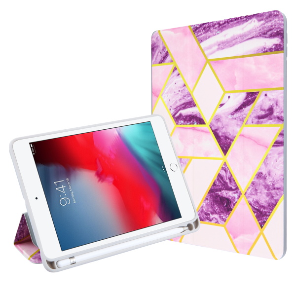 Picture of MyBat Slim Fit Smart MyJacket with Trifold Stand for Apple iPad mini 4 (A1538,A1550) / iPad mini (2019) - Purple / Pink Mixed Marbling