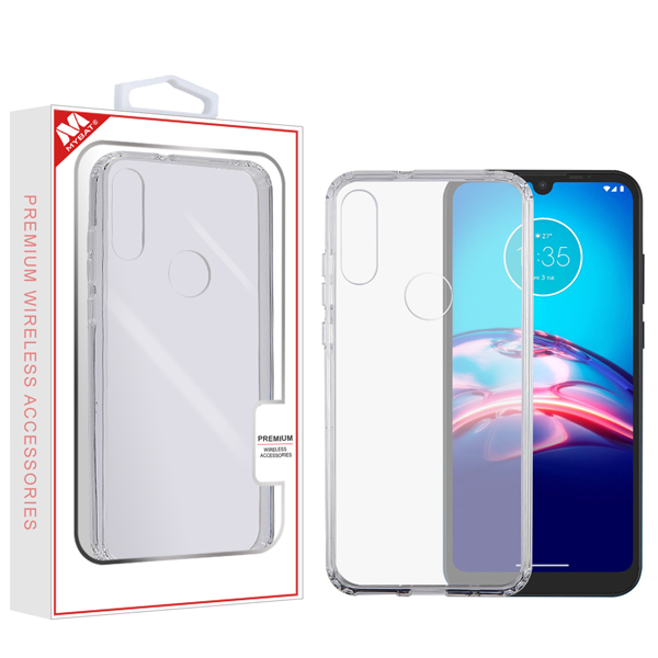 Picture of MyBat Sturdy Gummy Cover for Motorola Moto E (2020) / Moto E7 (2020) - Highly Transparent Clear / Transparent Clear