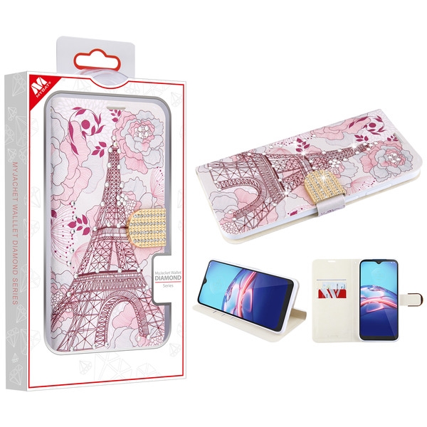 Picture of MyBat MyJacket Wallet Diamond Series for Motorola Moto E (2020) / Moto E7 (2020) - Eiffel Tower