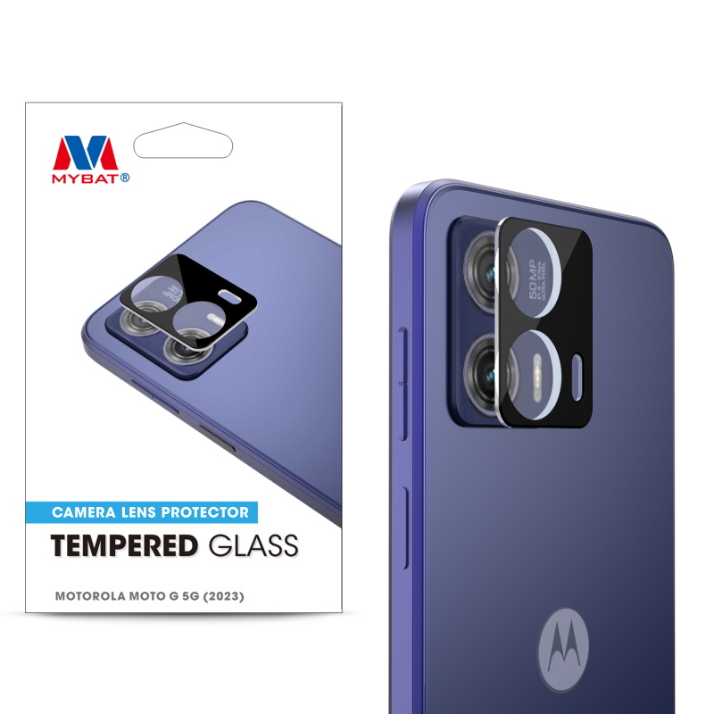 Picture of MyBat Tempered Glass Lens Protector for Motorola Moto G 5G (2023) - Black