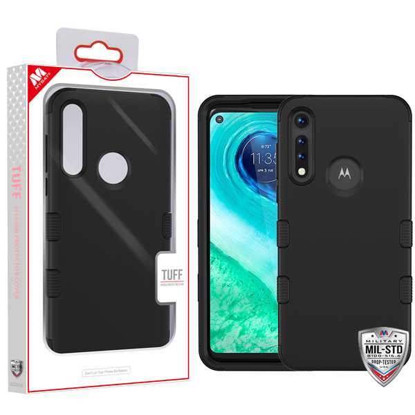 Picture of MyBat TUFF Hybrid Protector Case [Military-Grade Certified] for Motorola Moto G Fast - Black