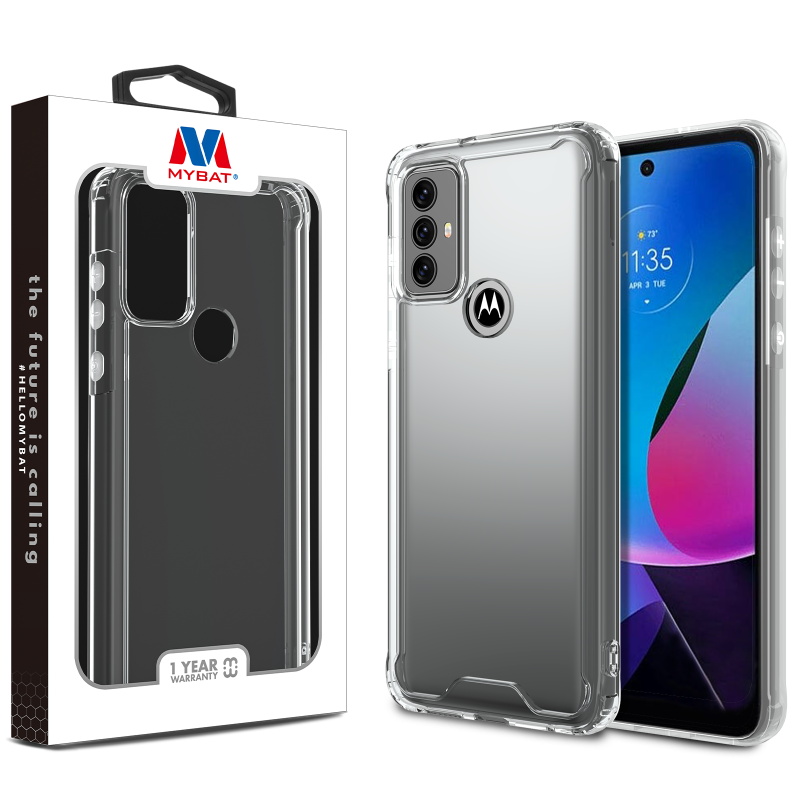 Picture of MyBat Sturdy Gummy Cover for Motorola Moto G Play (2023) - Highly Transparent Clear / Transparent Clear