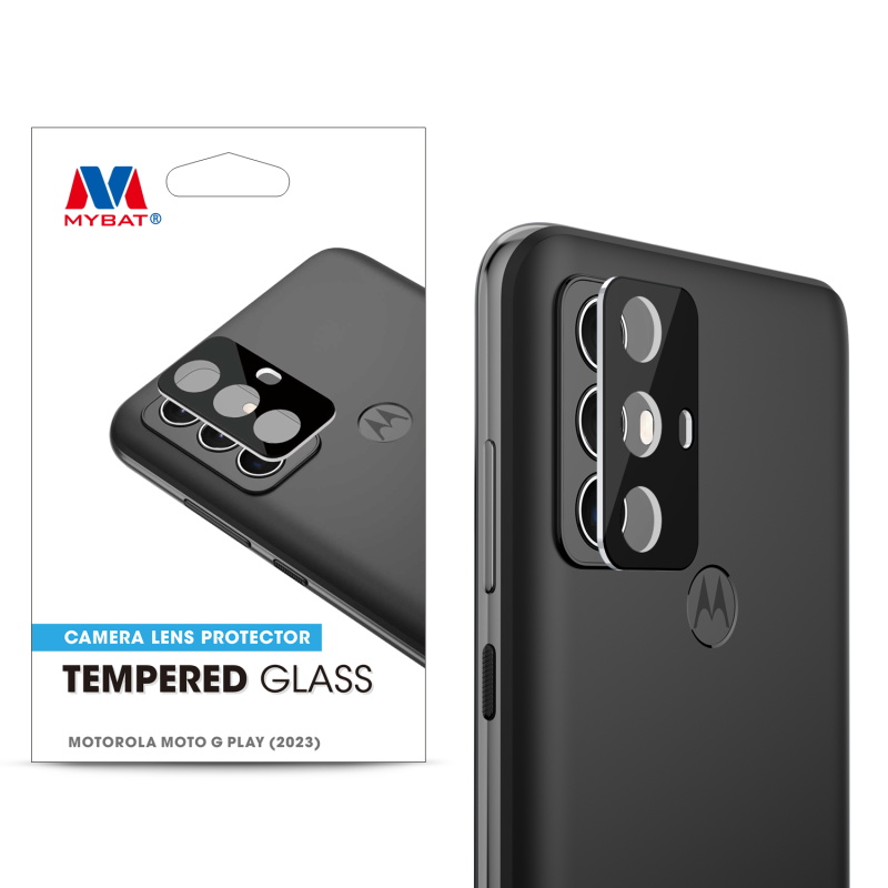 Picture of MyBat Tempered Glass Lens Protector for Motorola Moto G Play (2023) - Black