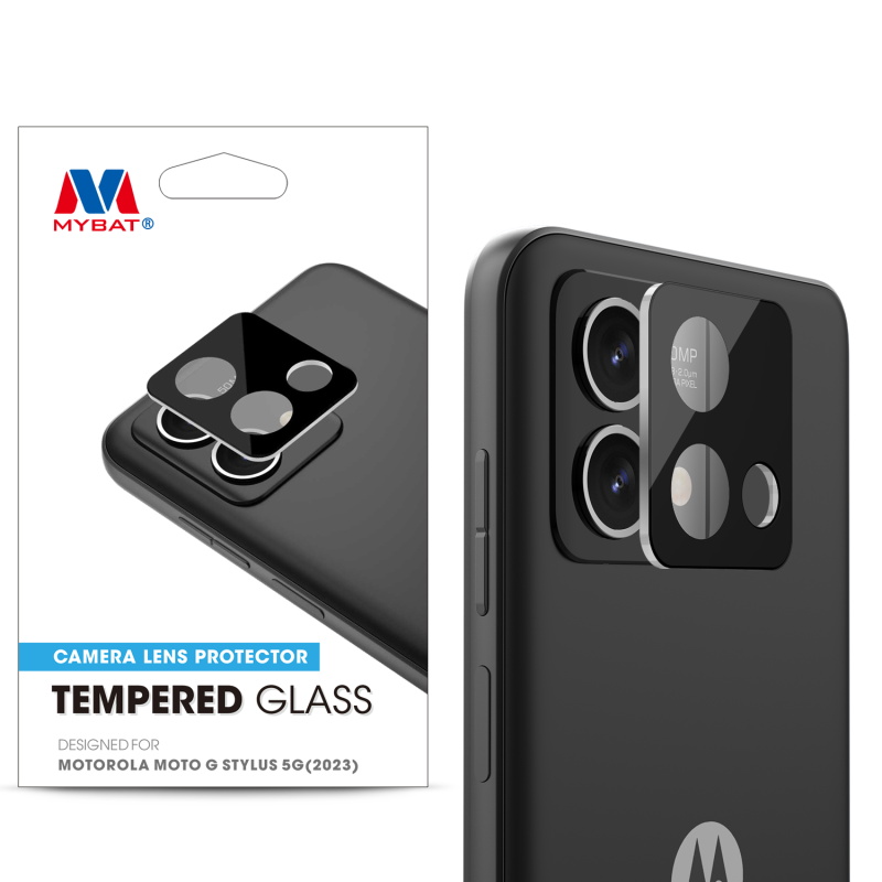 Picture of MyBat Tempered Glass Lens Protector for Motorola Moto G Stylus 5G (2023) - Black