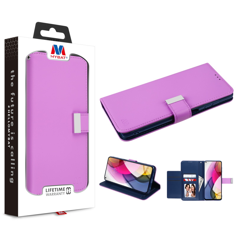 Picture of MyBat MyJacket Wallet Xtra Series for Motorola Moto G Stylus (2021) - Purple / Dark Blue
