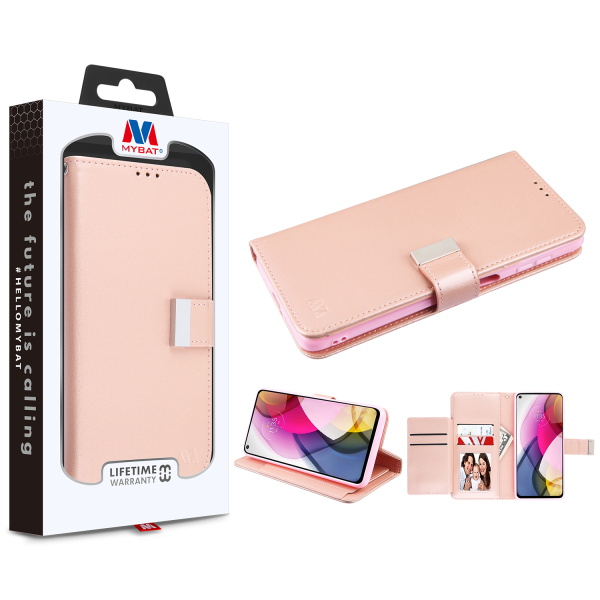 Picture of MyBat MyJacket Wallet Xtra Series for Motorola Moto G Stylus (2021) - Rose Gold
