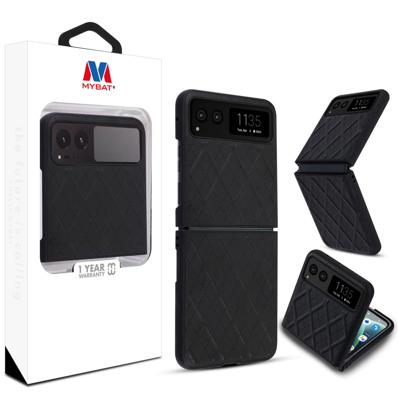Picture of MyBat Leather Protector Case for Motorola razr (2023) - Black