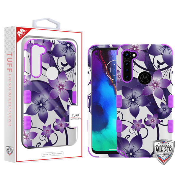 Picture of MyBat TUFF Series Case for Motorola Moto G Stylus - Purple Hibiscus