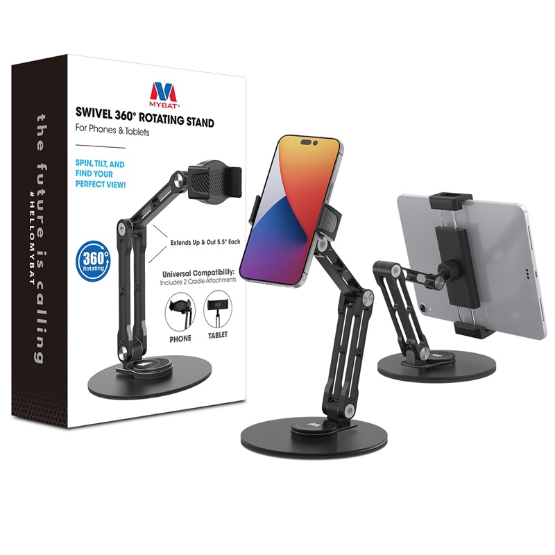 Picture of MyBat Swivel 360° Rotating Stand For Phones & Tablets - Black