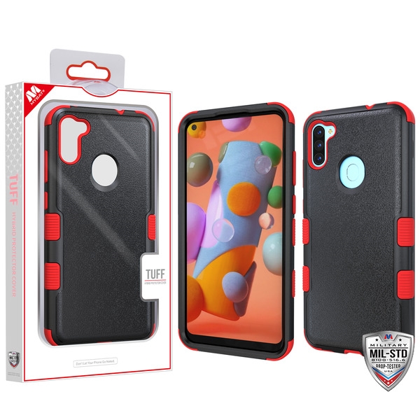 Picture of MyBat TUFF Series Case for Samsung Galaxy A11 - Natural Black / Red