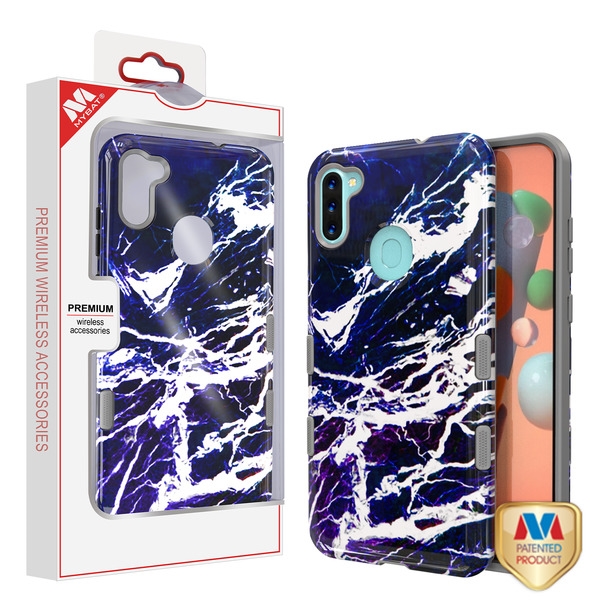 Picture of MyBat TUFF Subs Series Case for Samsung Galaxy A11 - Najafabad Marble / Iron Gray