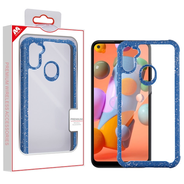 Picture of MyBat Hybrid Case for Samsung Galaxy A11 - Highly Transparent Clear / Blue Splash