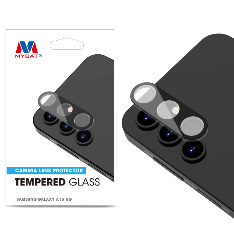 Picture of MyBat Tempered Glass Lens Protector for Samsung Galaxy A15 5G - Black