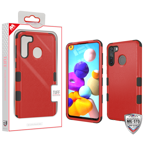 Picture of MyBat TUFF Series Case for Samsung Galaxy A21 - Natural Red / Black