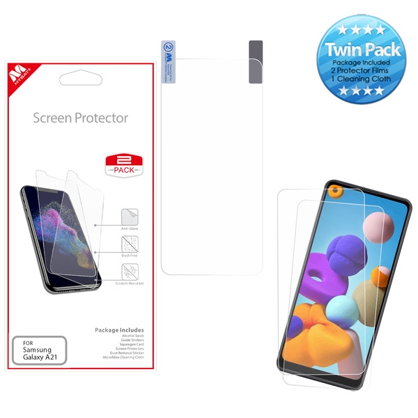 Picture of MyBat Screen Protector Twin Pack for Samsung Galaxy A21 - Clear