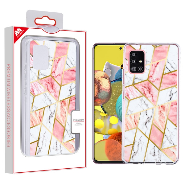 Picture of MyBat Fusion Protector Cover for Samsung Galaxy A51 5G - Electroplated Pink Marbling