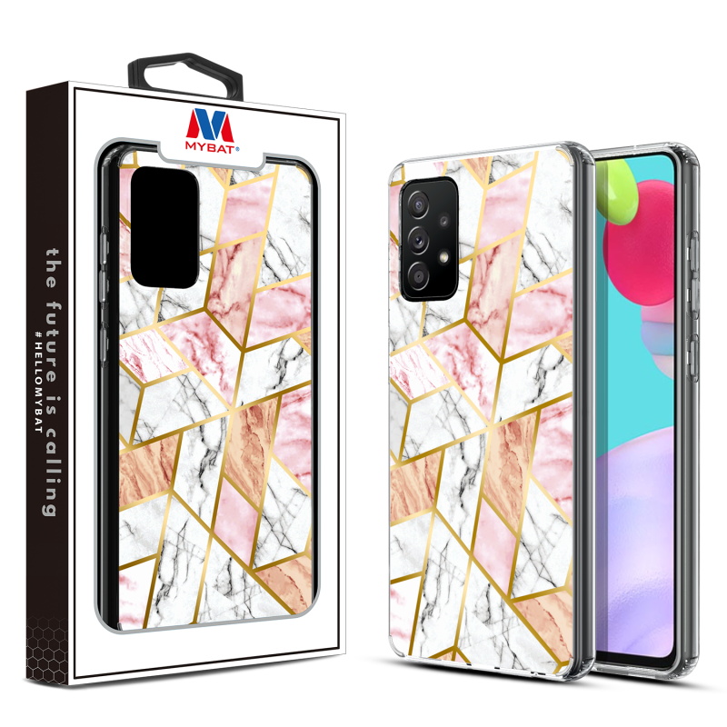 Picture of MyBat Fusion Protector Cover for Samsung Galaxy A52 5G - Electroplated Pink Marbling