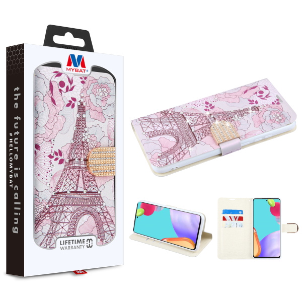 Picture of MyBat MyJacket Wallet Diamond Series for Samsung Galaxy A52 5G - Eiffel Tower