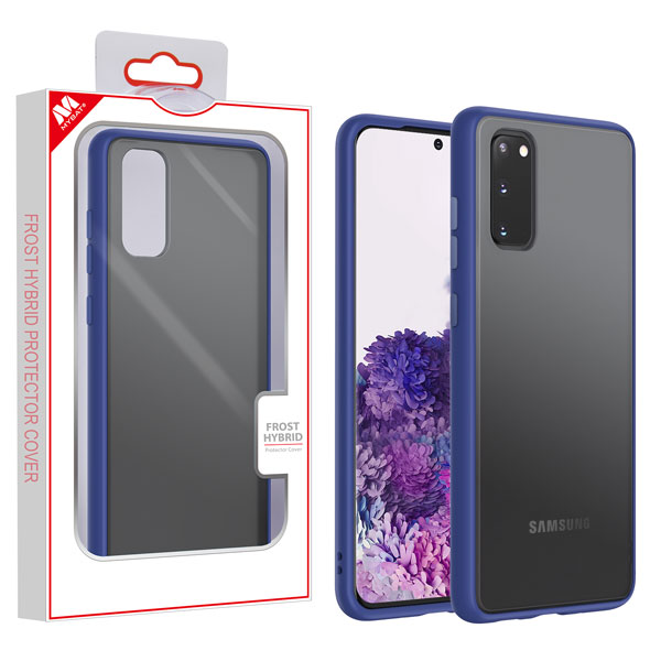 Picture of MyBat Frost Hybrid Protector Cover for Samsung Galaxy Note 20 - Semi Transparent Smoke Frosted / Rubberized Ink Blue