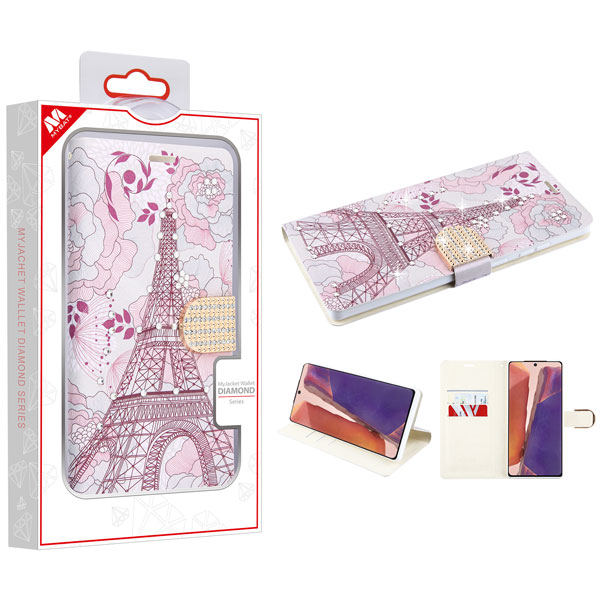 Picture of MyBat MyJacket Wallet Diamond Series for Samsung Galaxy Note 20 - Eiffel Tower