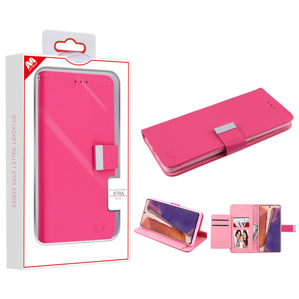 Picture of MyBat MyJacket Wallet Xtra Series for Samsung Galaxy Note 20 - Hot Pink / Pink