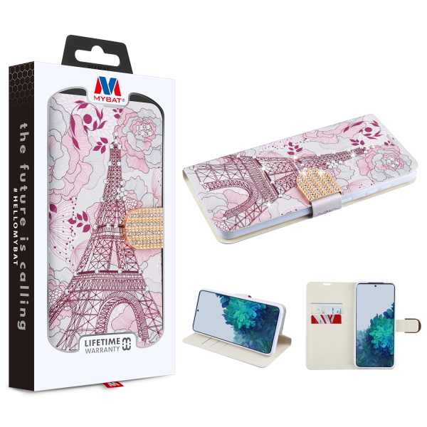 Picture of MyBat MyJacket Wallet Diamond Series for Samsung Galaxy S21 Plus - Eiffel Tower